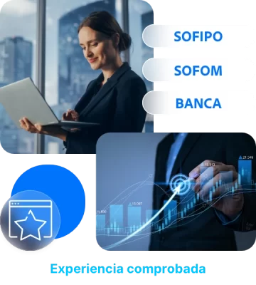 Amplia experiencia en el sector financiero: Realizamos implementaciones en SOFOME, SOFIPO incluyendo nuestros clientes de Banca.